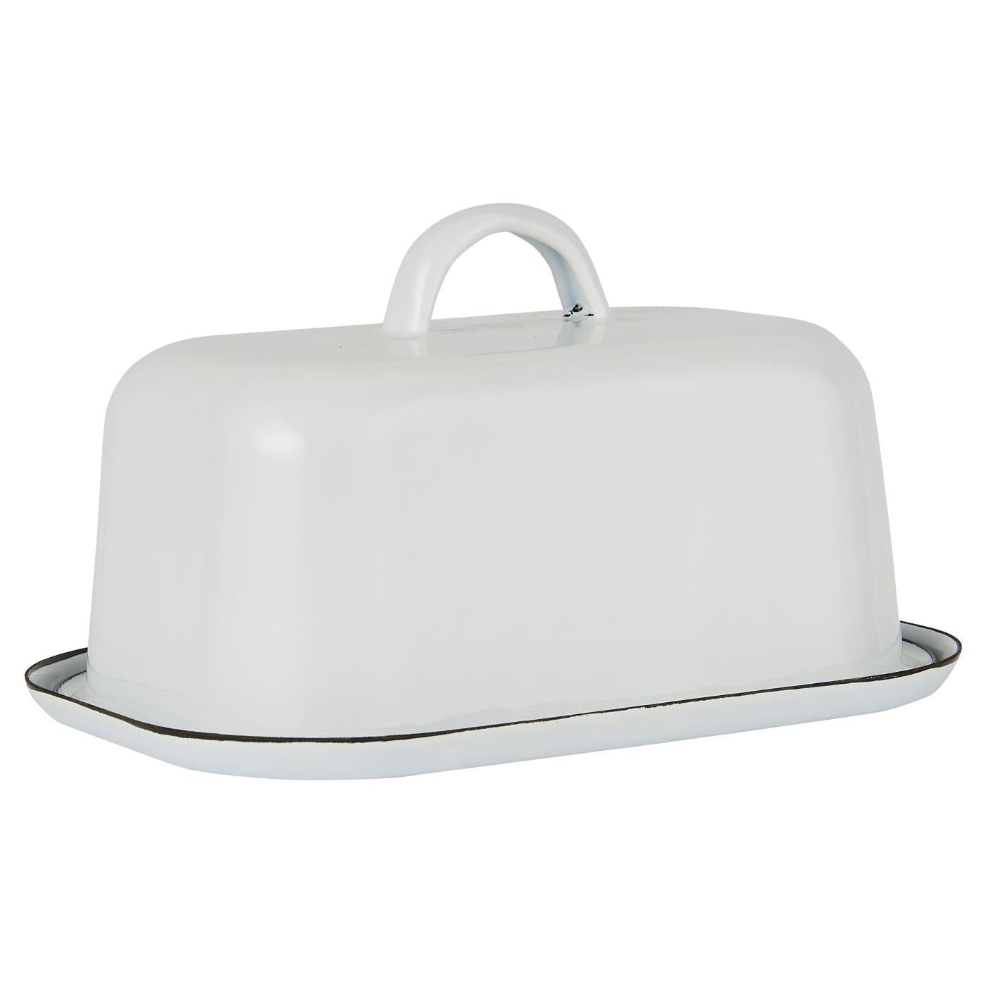 Enamel Butter Dish | White