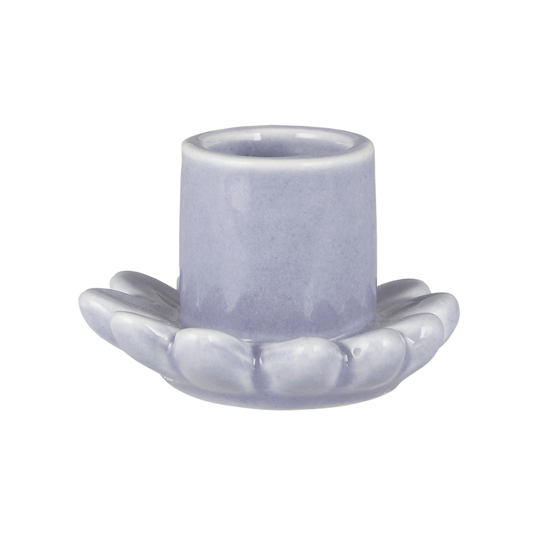 Blue Flower Ceramic Candle Holder