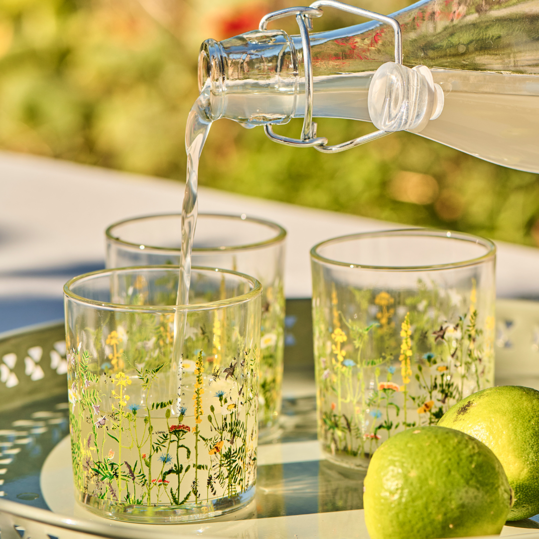 Summer Field Drinking Glass