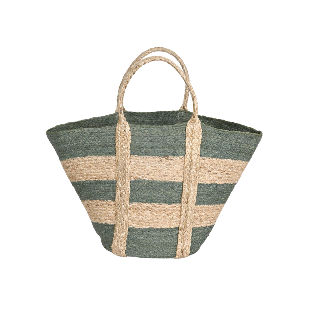 Jute Market Bag Rosemary Stripe