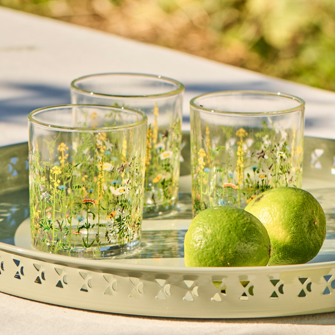 Summer Field Drinking Glass