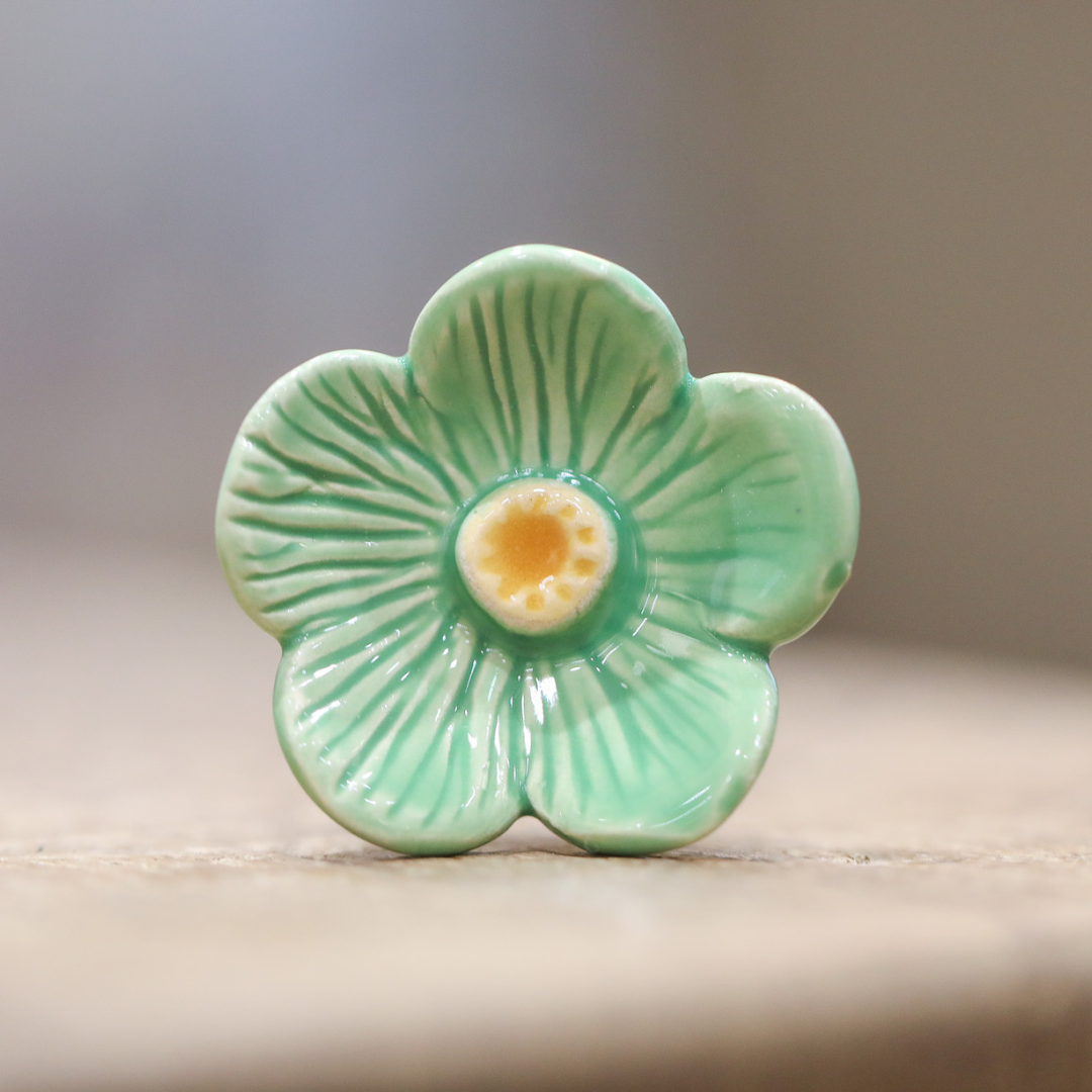 Handmade Ceramic Blossom Stem | Six Vibrant Colours