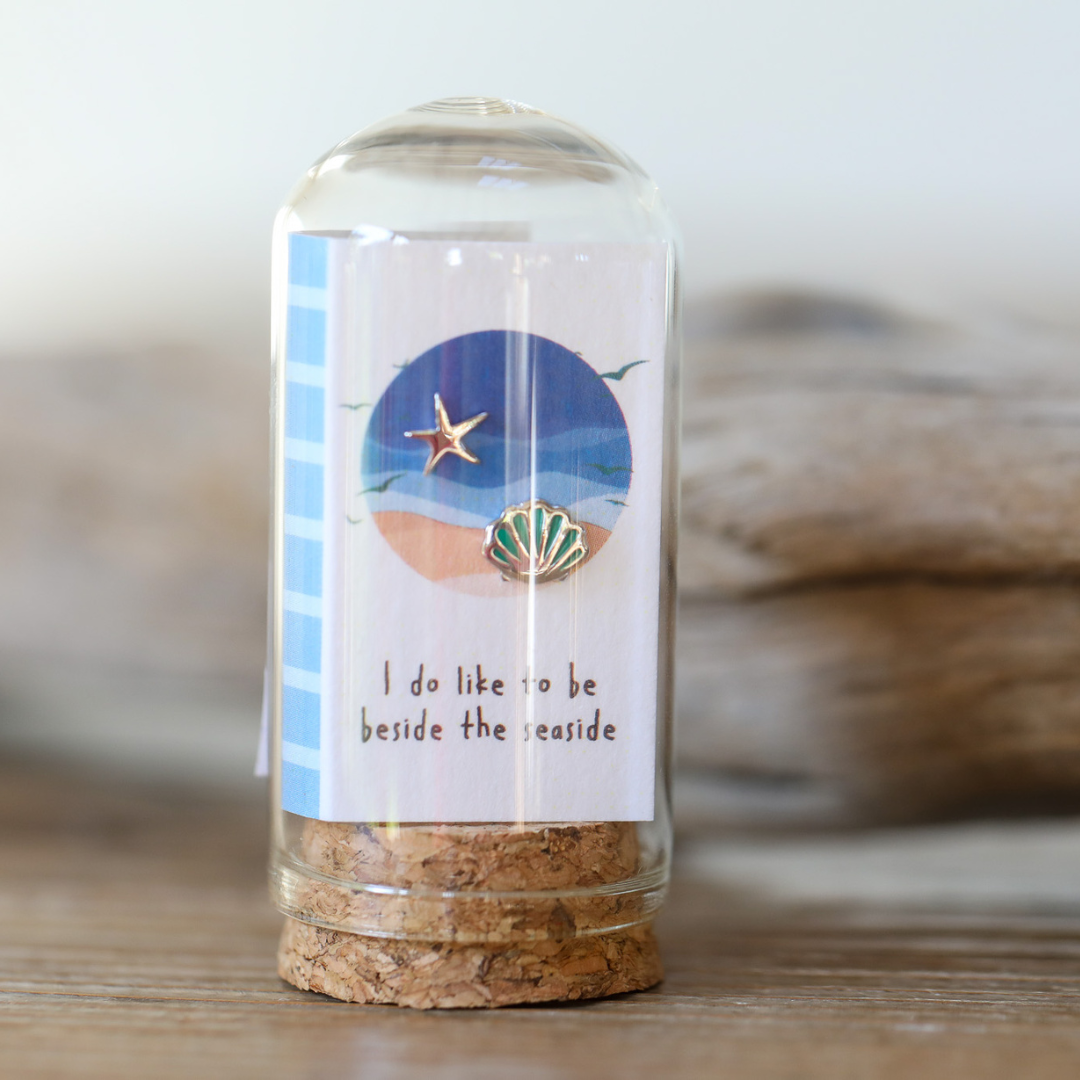 Sterling Silver Earrings in a Gift Bottle | Various Coastal Designs
