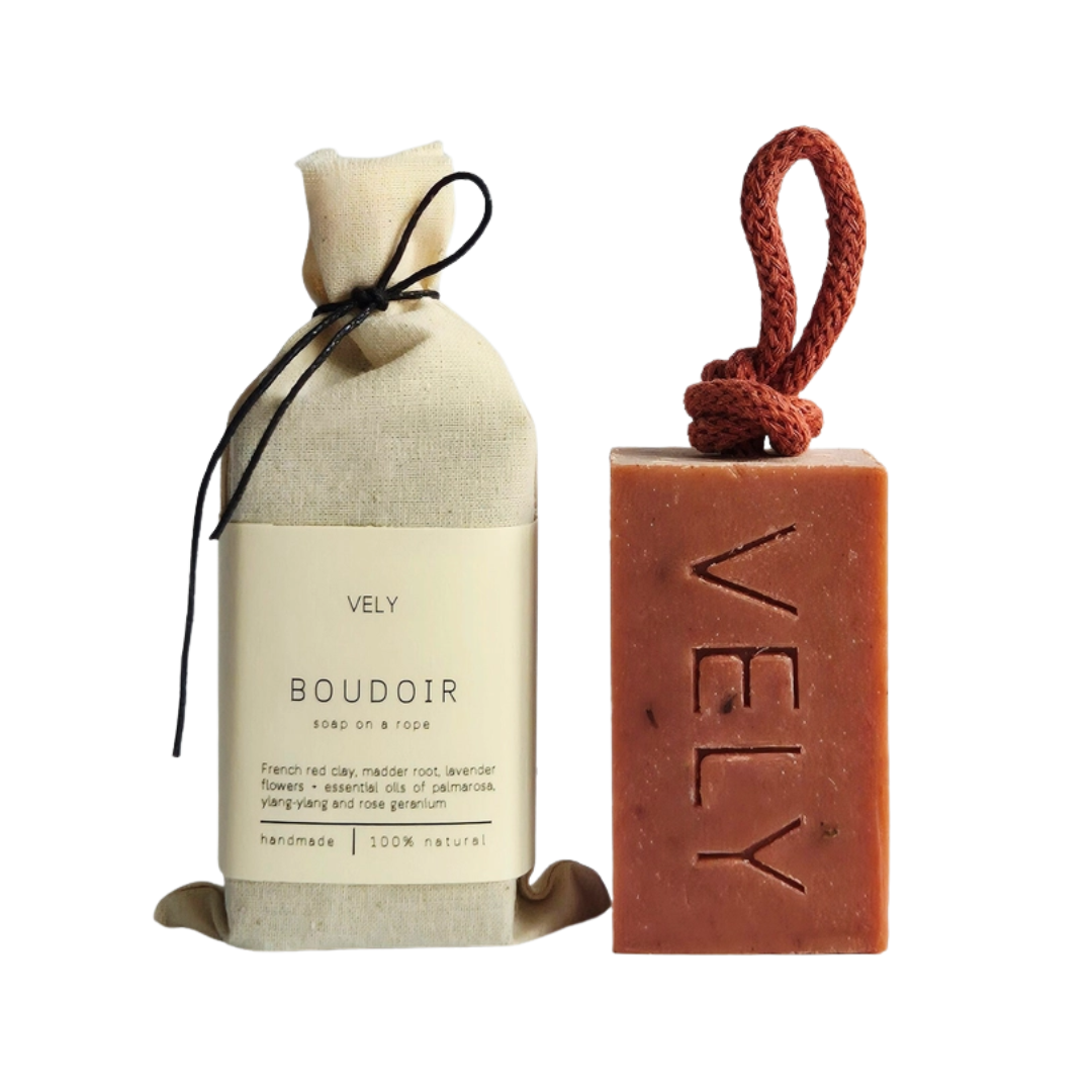 Natural Handmade Soap On A Rope | "Boudoir"