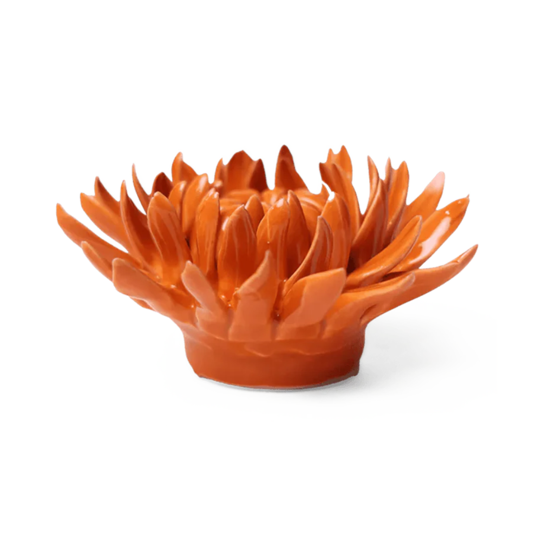 Ceramic Chrysanthemum | Vibrant Orange