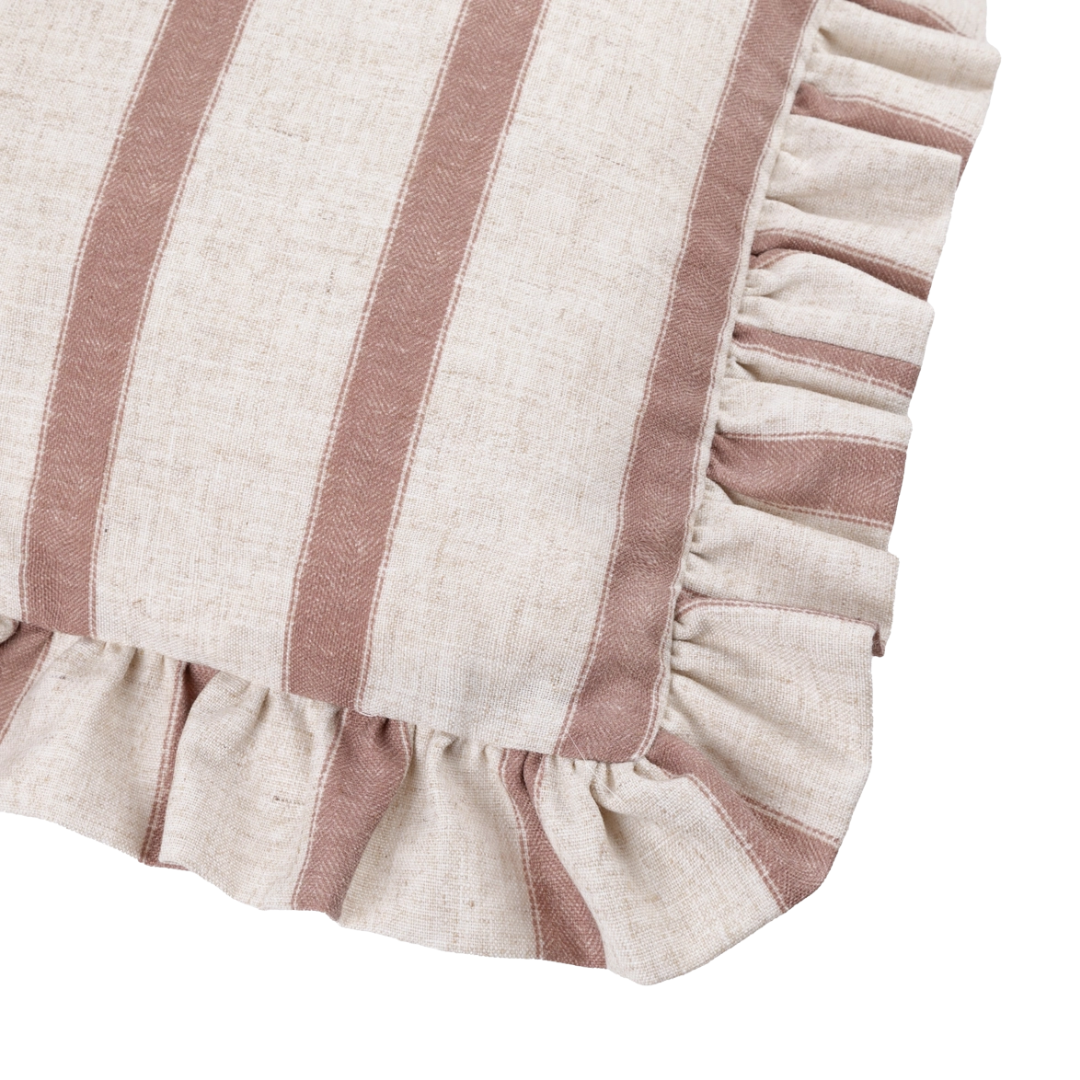 Connie Stripe Cushion | Clay Pink