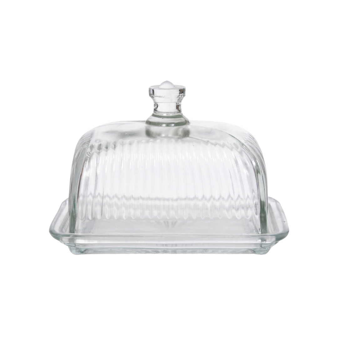 Pressed Glass Butter Dish
