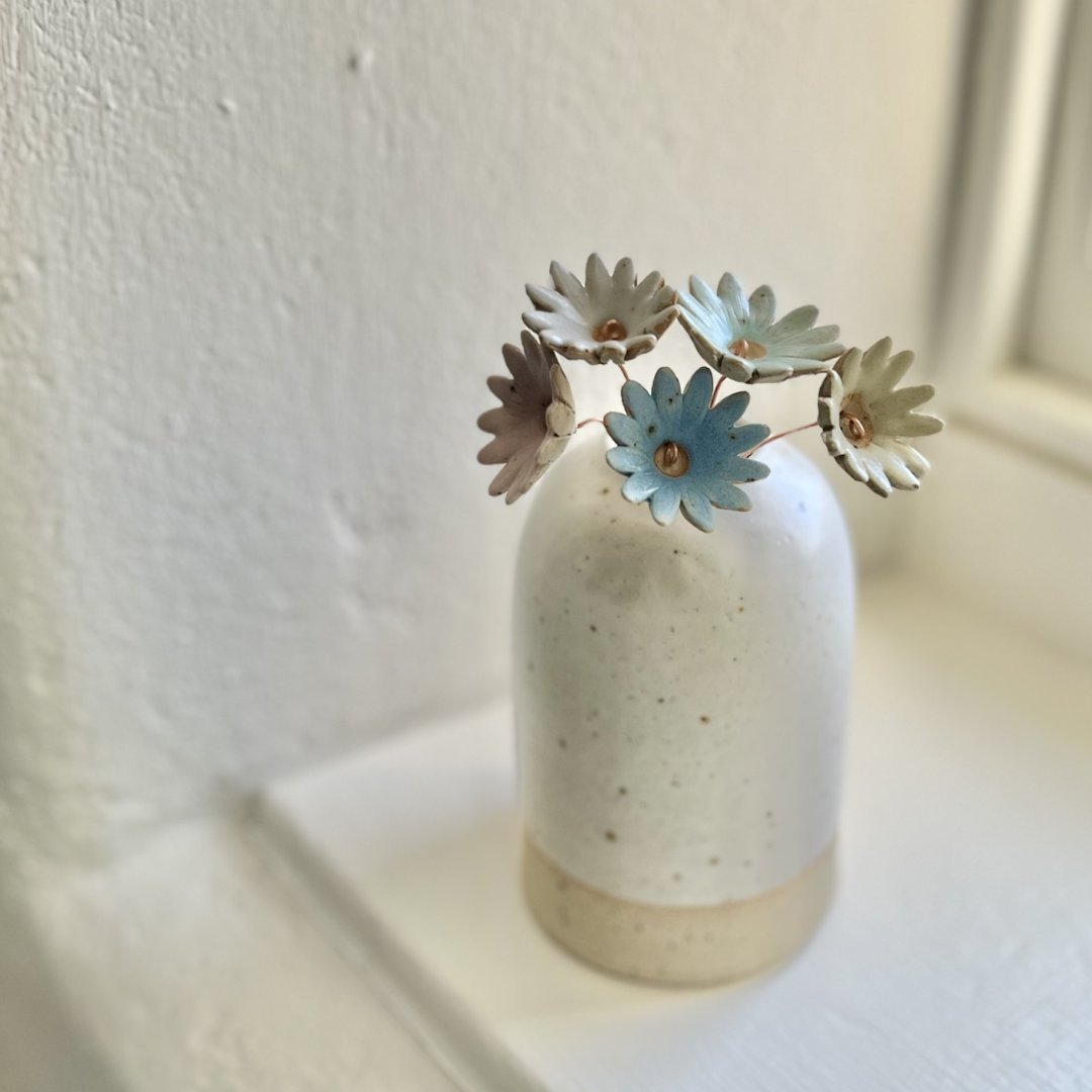 Ceramic Daisy Flower Stems | Five Pastel Colours