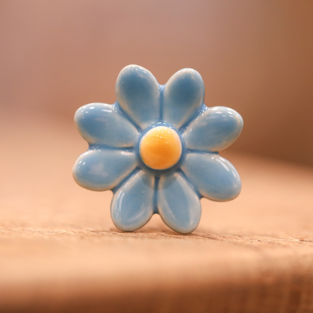 Handmade Ceramic Daisy Stem | Five Vibrant Colours