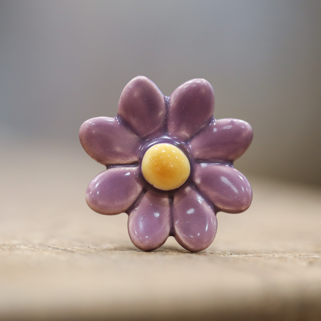 Handmade Ceramic Daisy Stem | Five Vibrant Colours