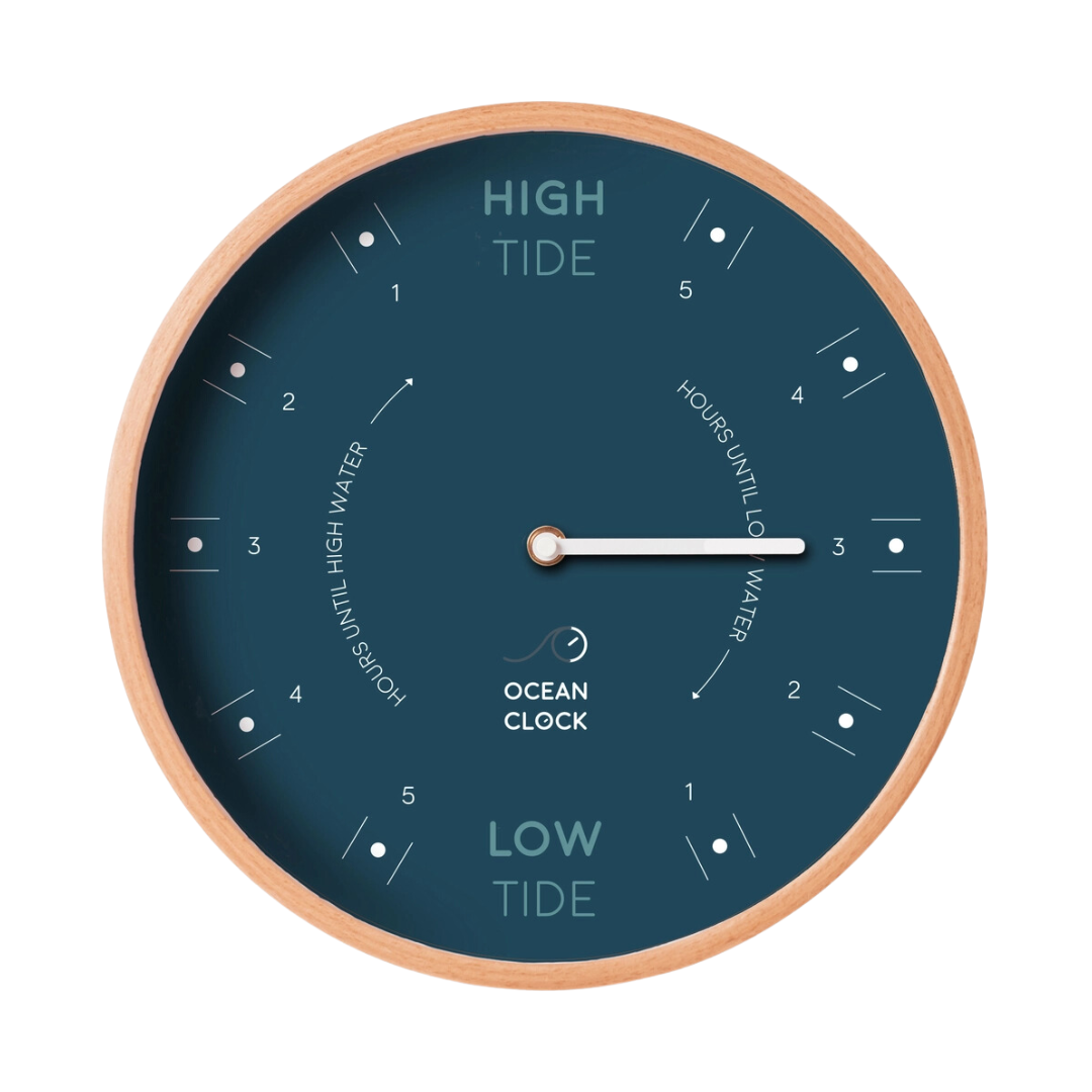 Wooden Tide Clock | Dark Blue Storm