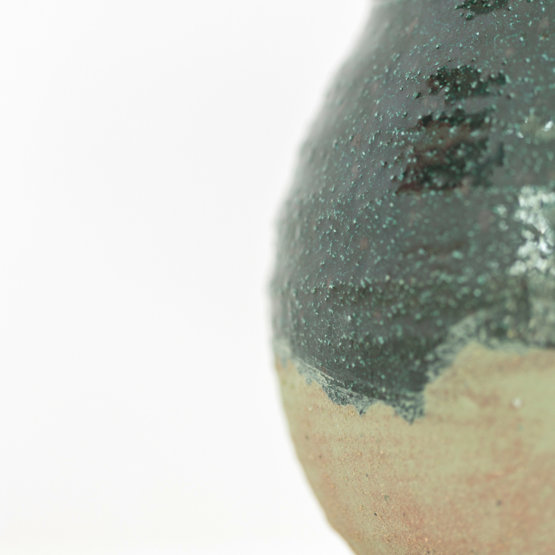 Dipped Stone Vase Seaweed Green | Tall