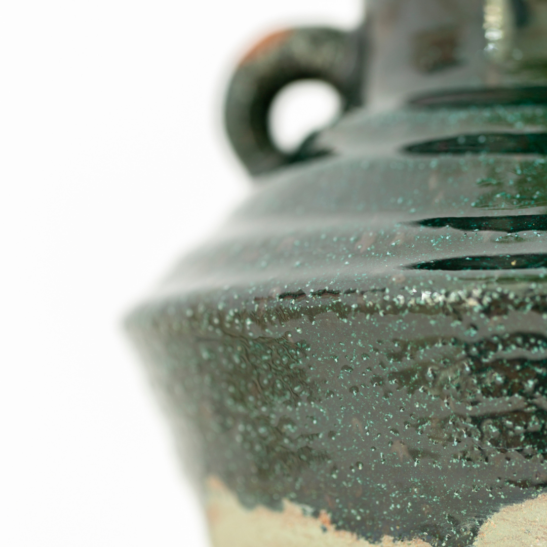 Dipped Stone Vase Seaweed Green | Squat