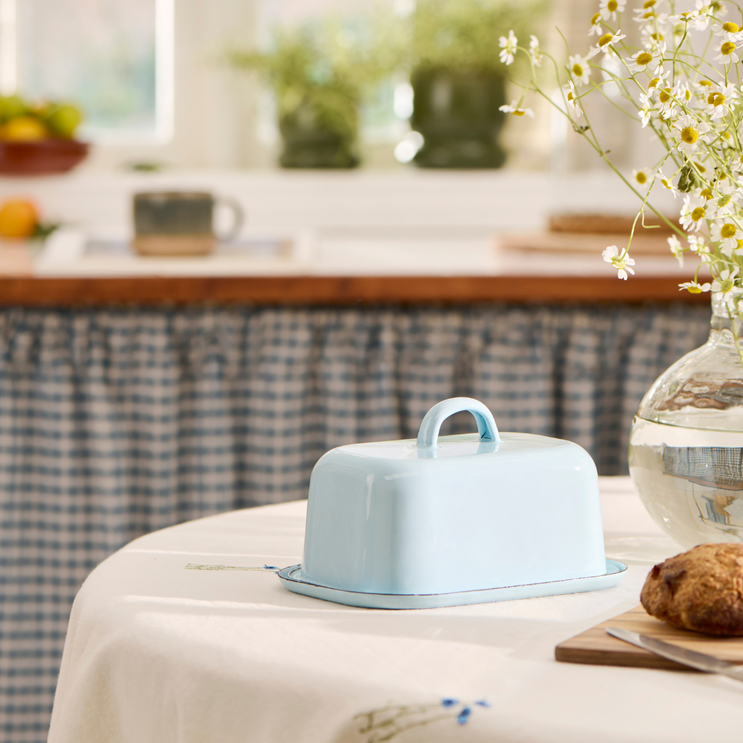 Enamel Butter Dish | Light Blue