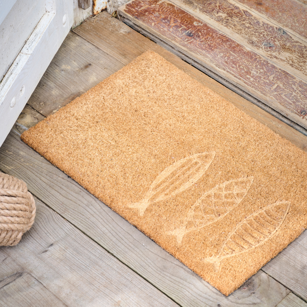 Embossed Fish Coconut Doormat