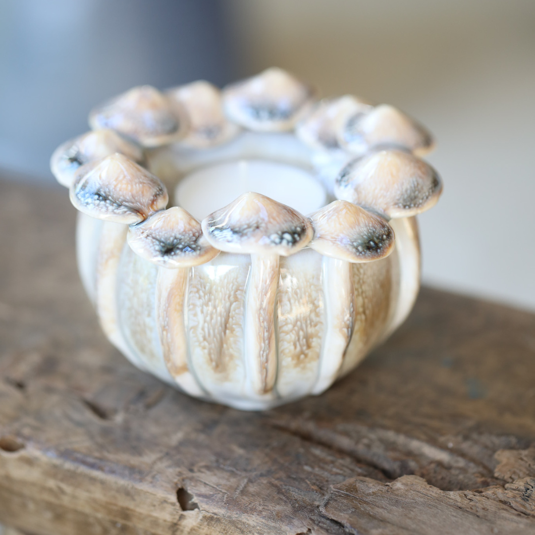 Ceramic Mushroom Candle Holder