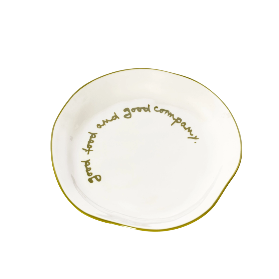 'Good Food and Good Company' Ceramic Plate