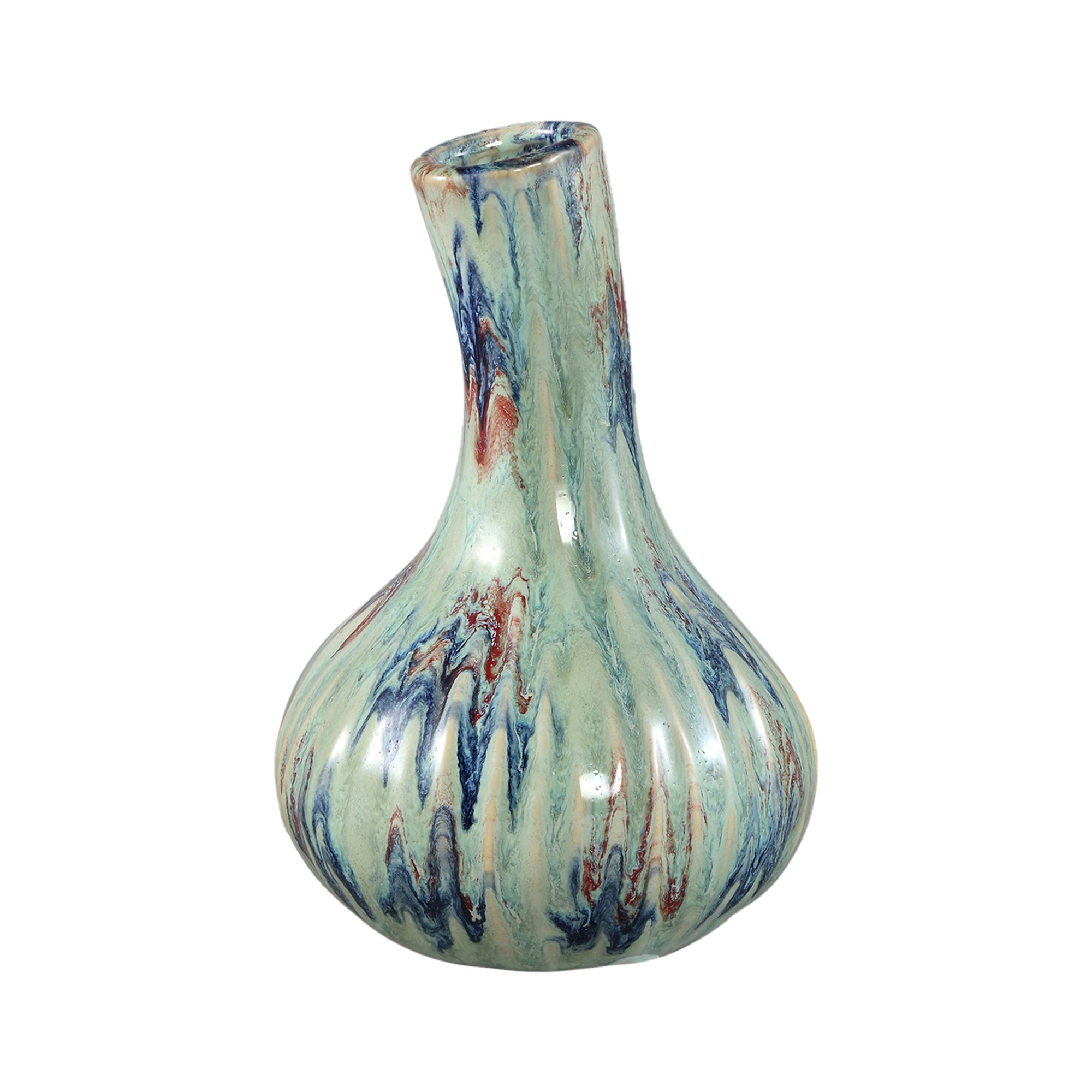 Jaclyne Green Garlic Shape Vase | 2 Sizes