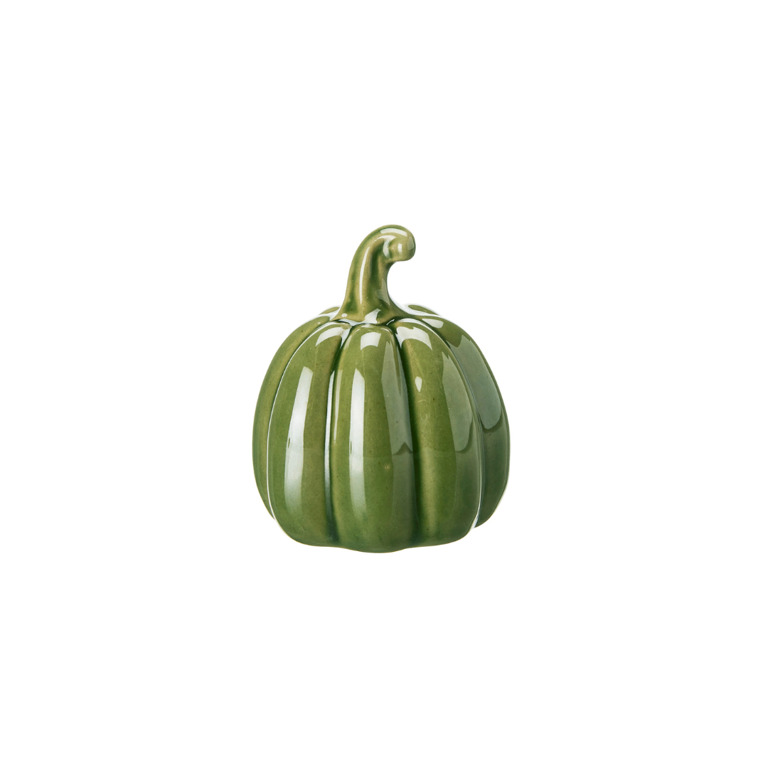 Mini Ceramic Pumpkins Green | 2 shapes
