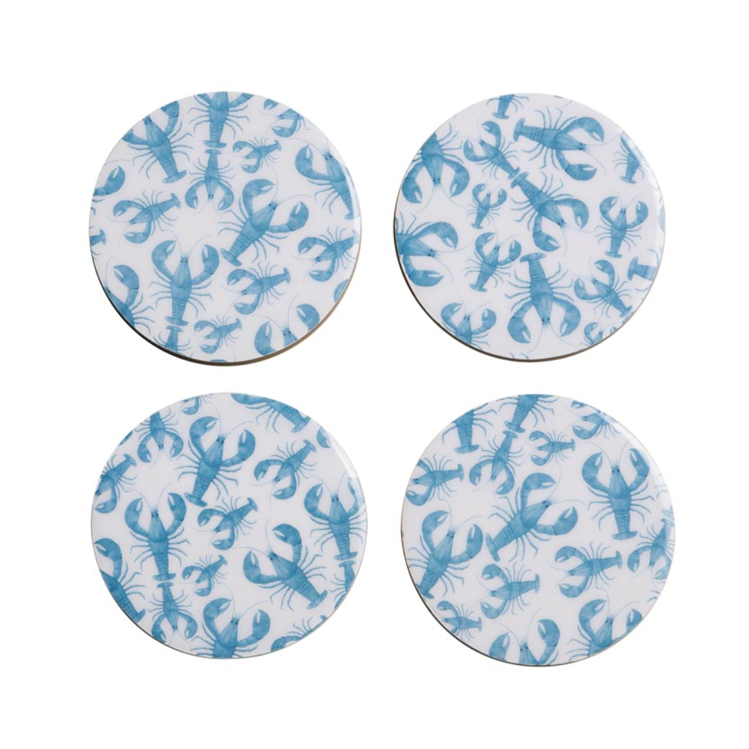 Blue Lobster Coasters | Set of Four