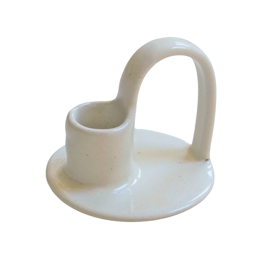 Wee Willy Winkee Candle Holder | Milk White