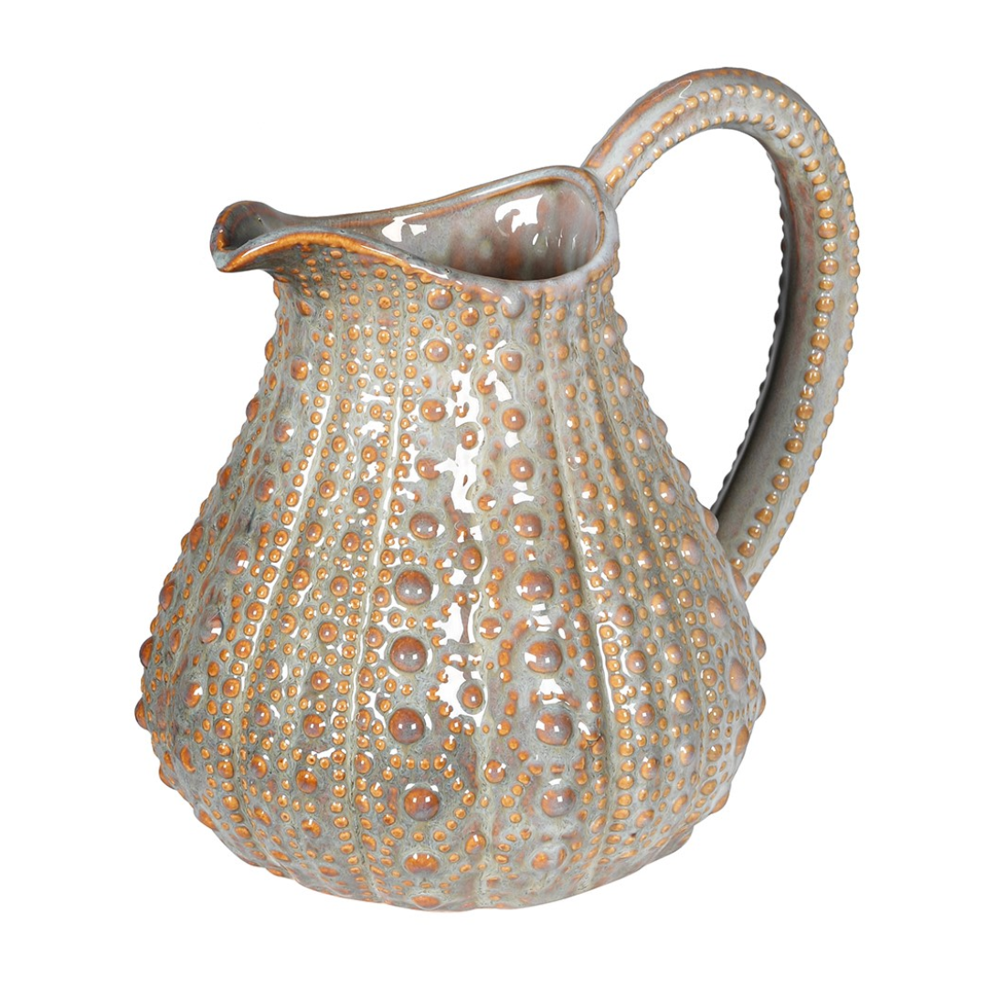 Ceramic Urchin Jug | Mottled Grey & Brown