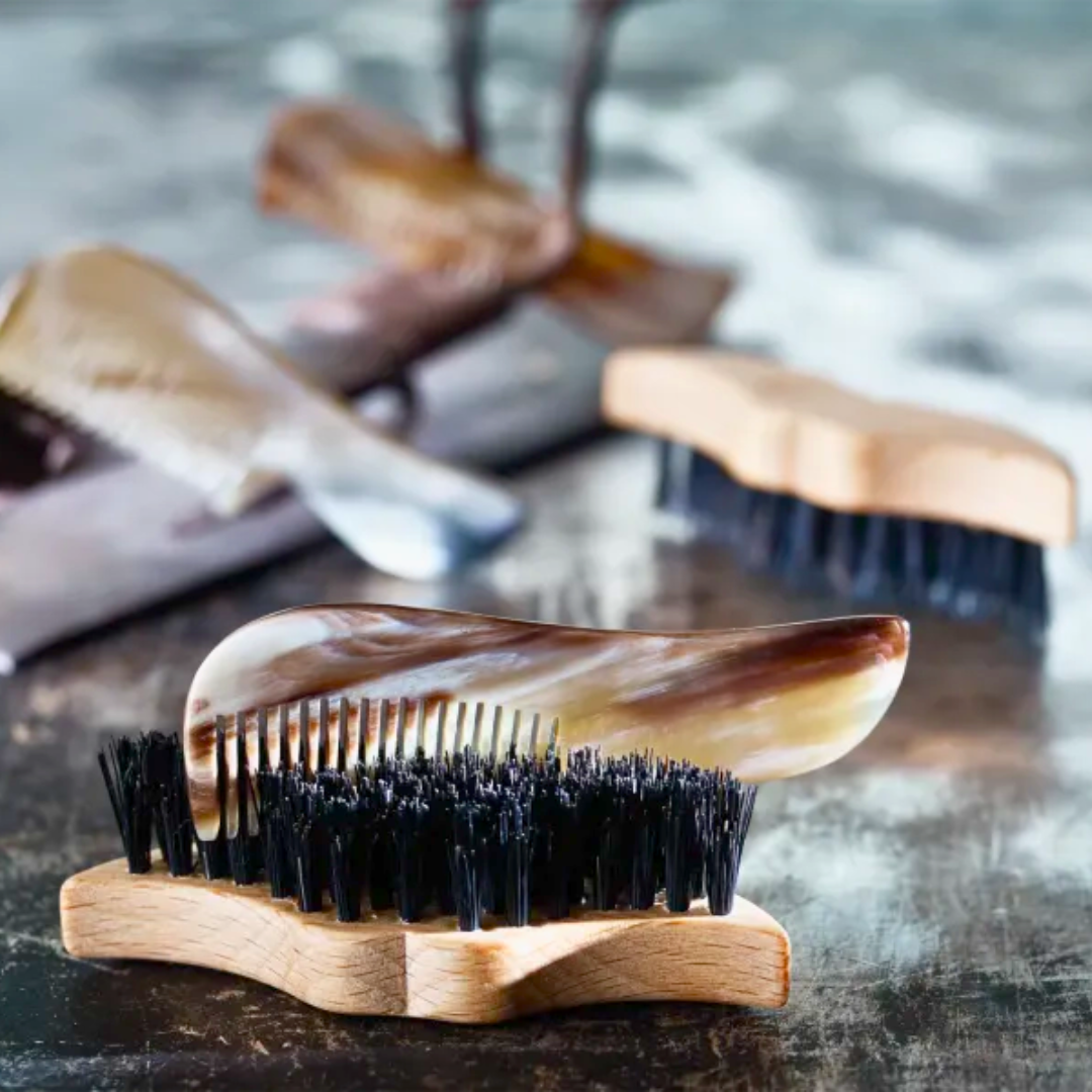 Beechwood Moustache & Beard Brush