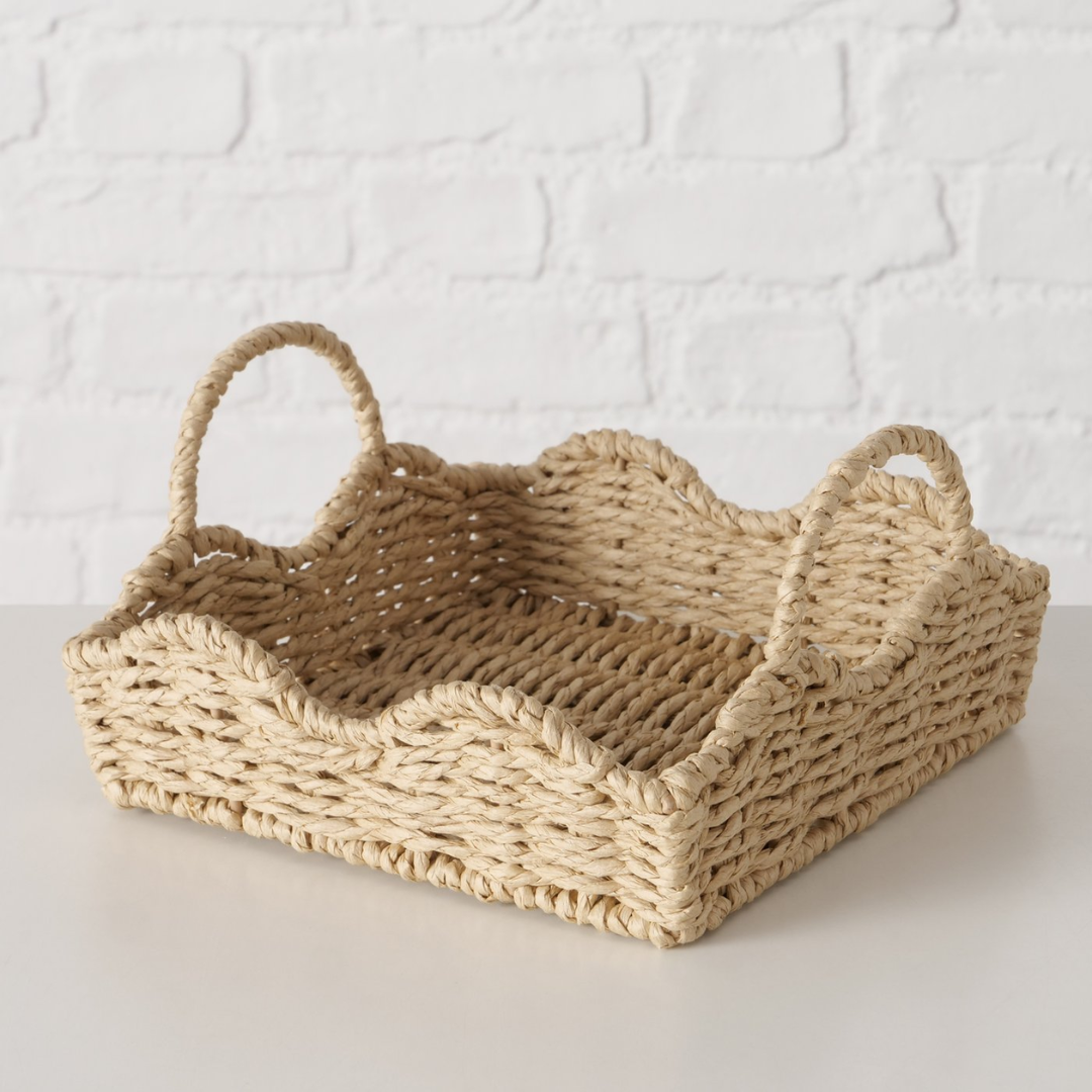 Handwoven Square Napkin Basket