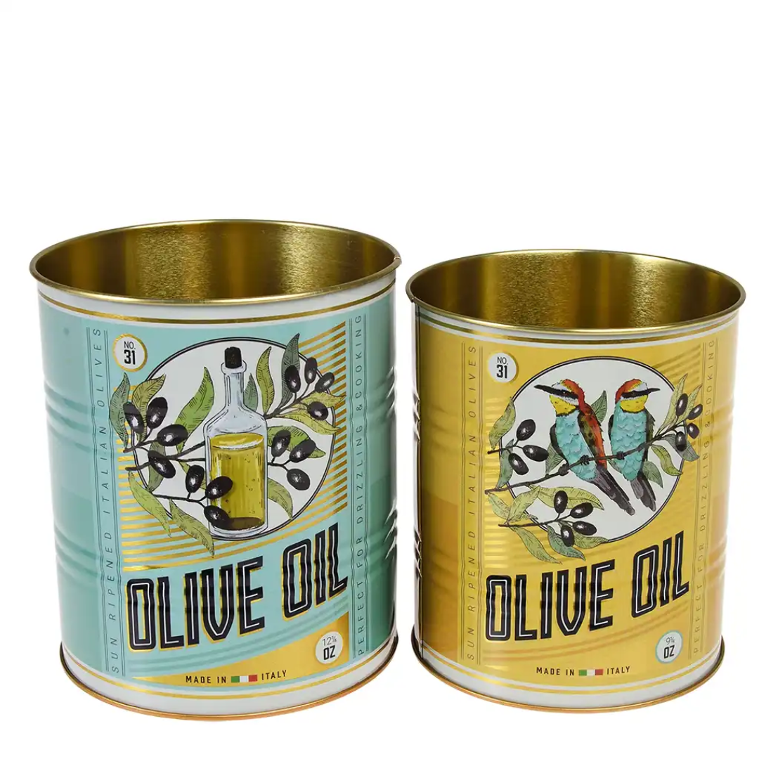 Vintage Style Storage Tins | Olive Oil