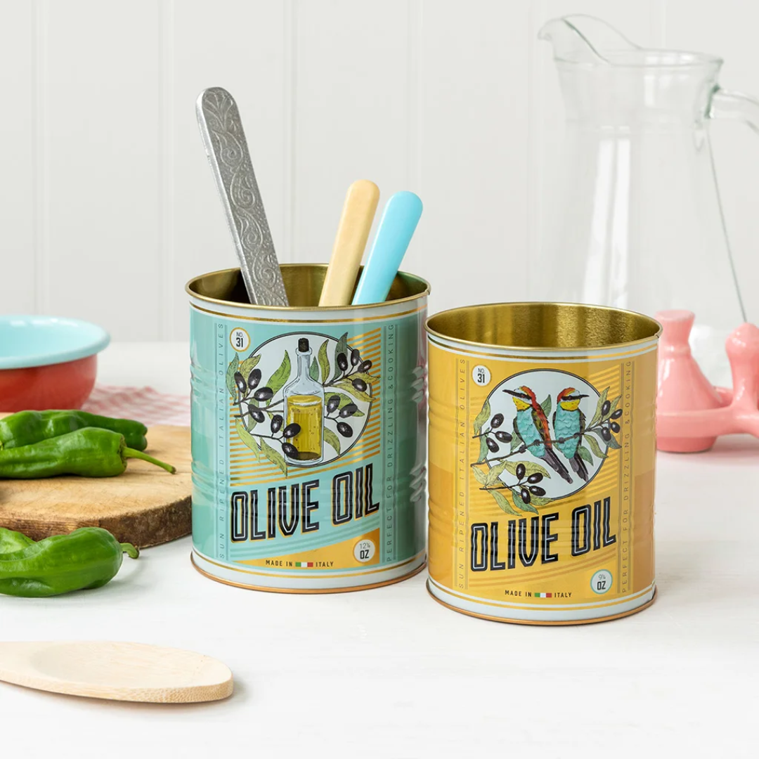 Vintage Style Storage Tins | Olive Oil