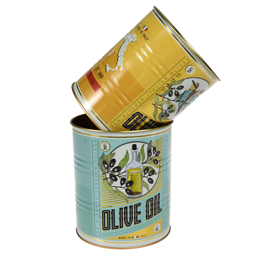 Vintage Style Storage Tins | Olive Oil