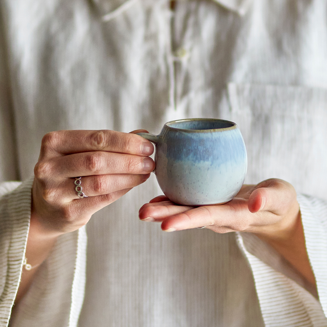 Paula Stoneware Espresso Cup | Pale Blue