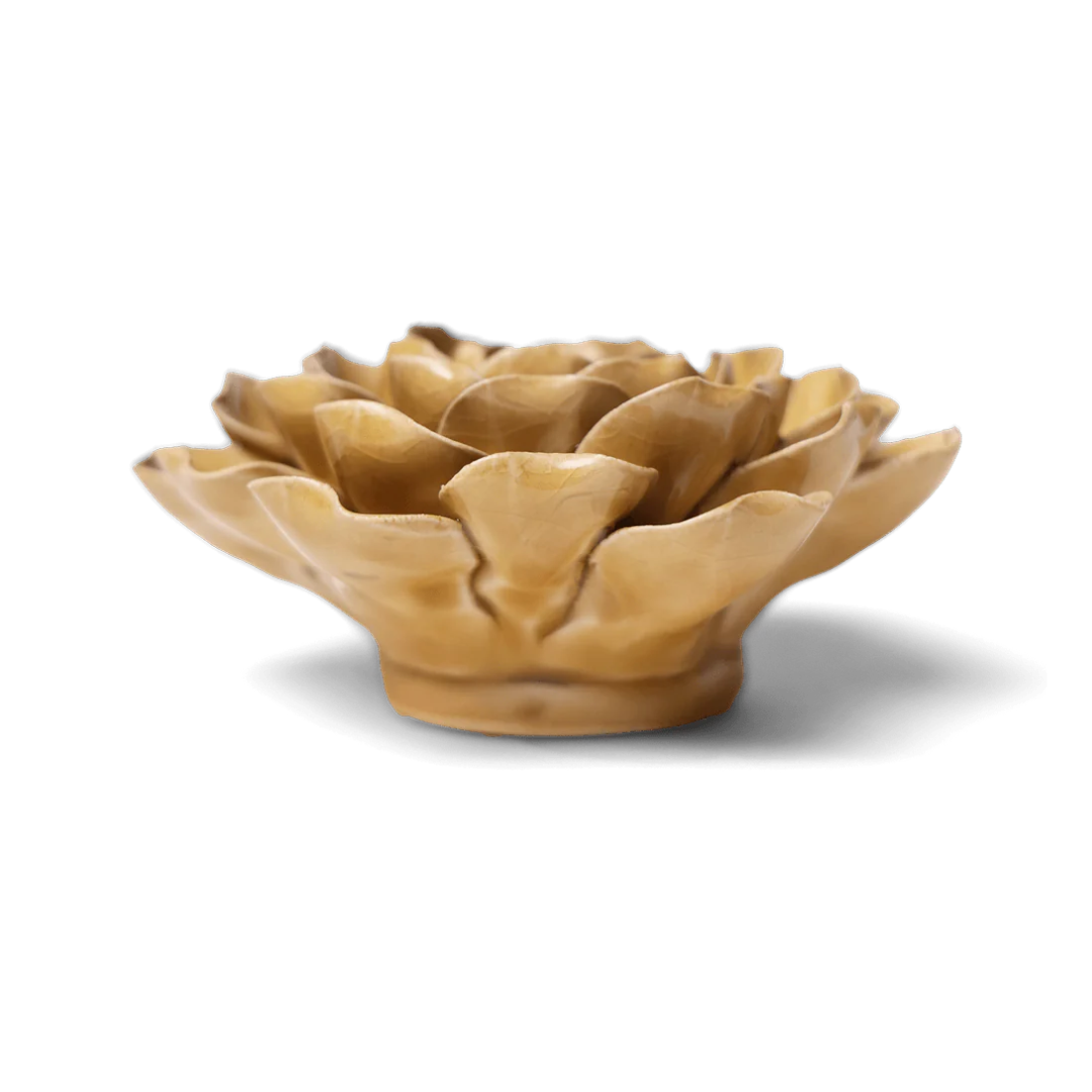 Ceramic Peony Flower | Mustard Yellow