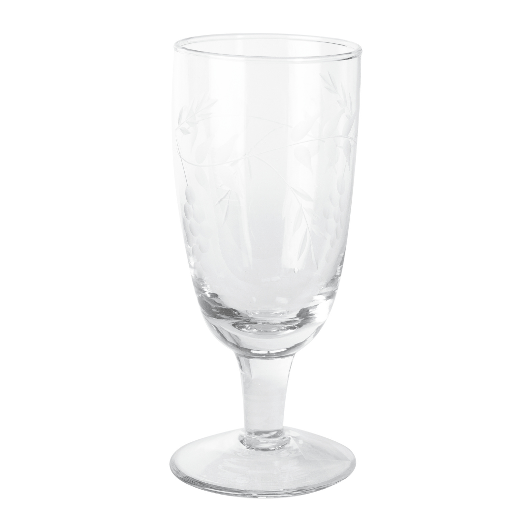 Rambling Vine Etched Champagne Flute