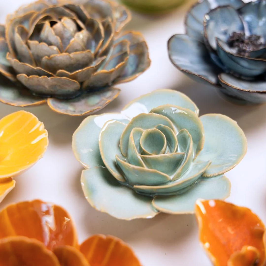 Ceramic Ranunculus | Pale Blue