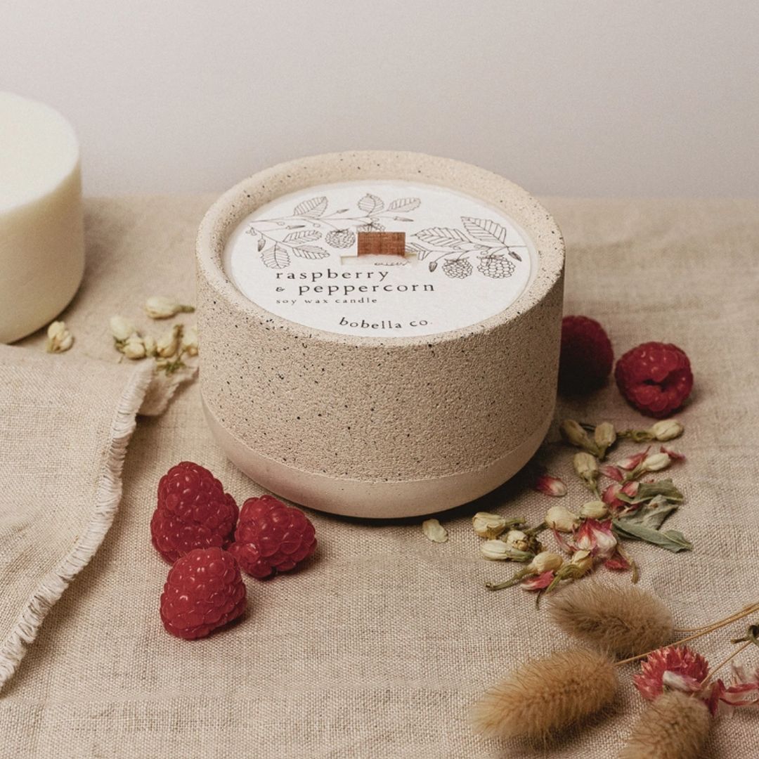 Raspberry and Peppercorn Soy Wax Candle