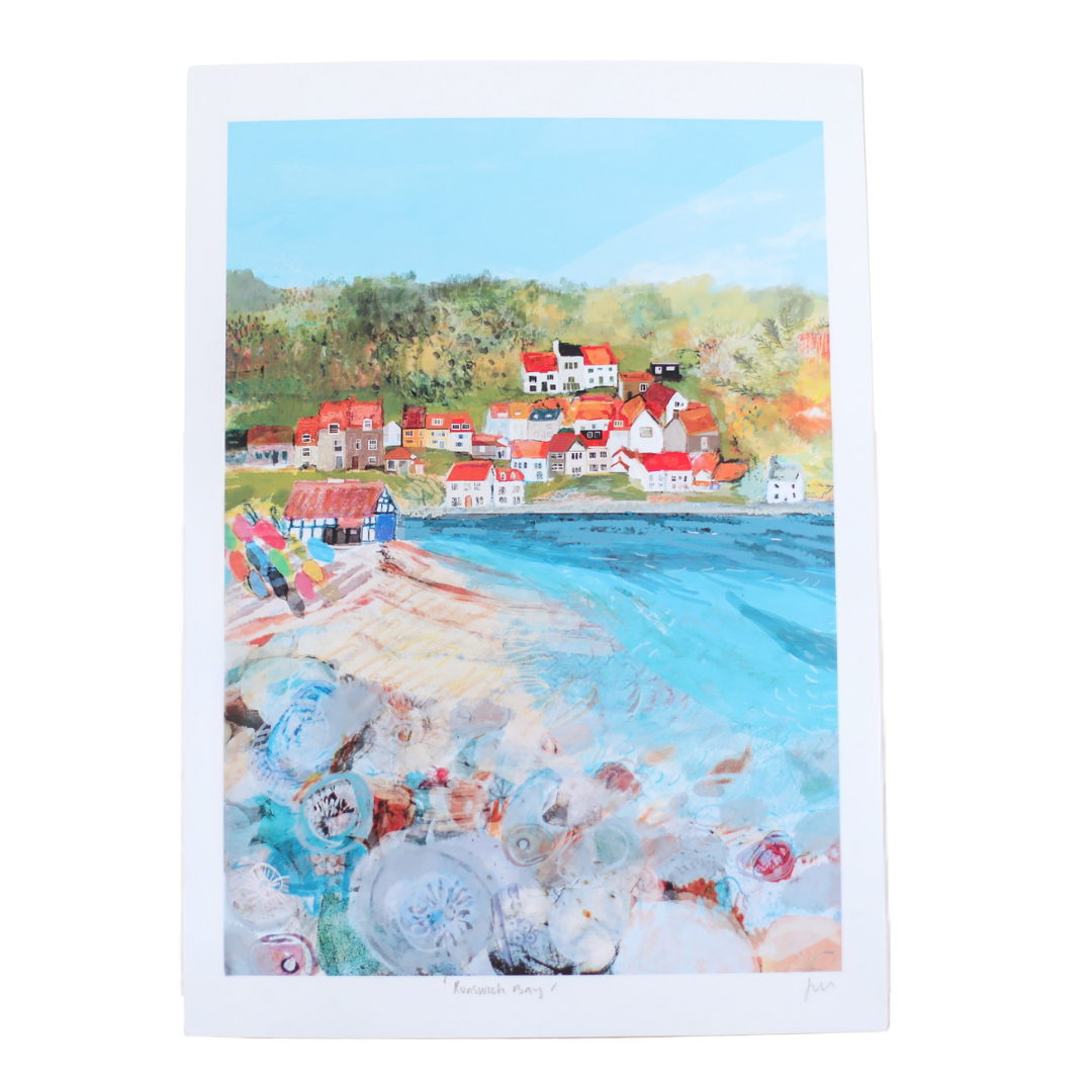 Runswick Bay Art Print | By Jenny Hall