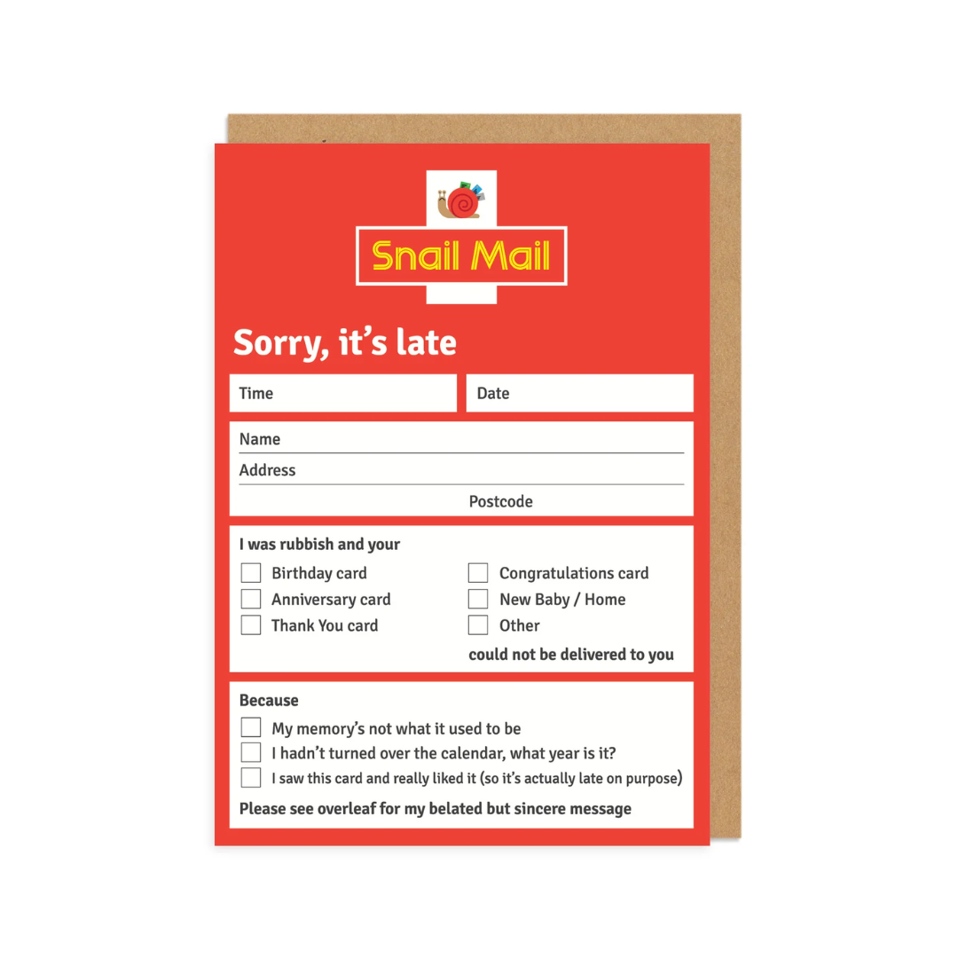 Snail Mail Greeting Card