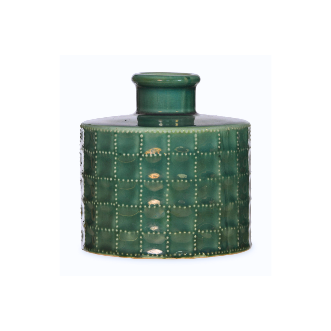 Ceramic Sorrento Bottle Medium | Dark Green
