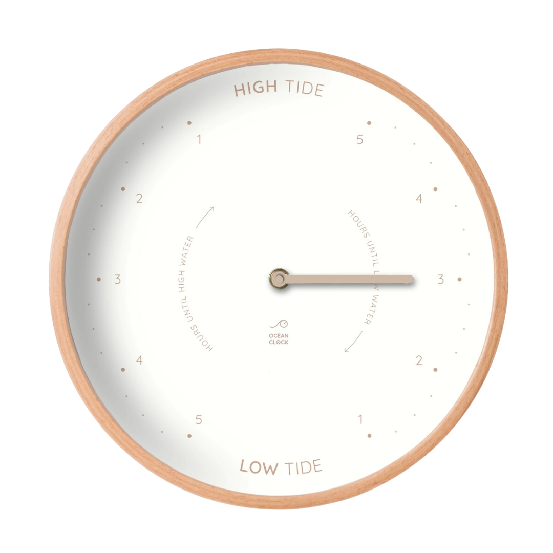 Wooden Tide Clock | White & Beige