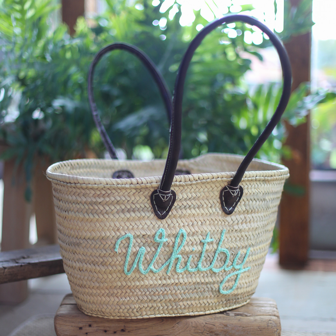 Whitby Beach Bag Leather Handle