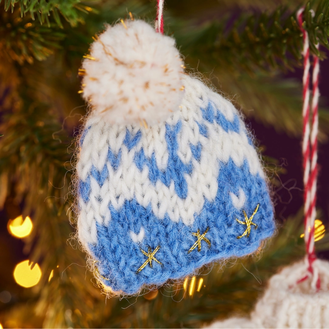 Knitted Blue Winter Woolies | Set of Three