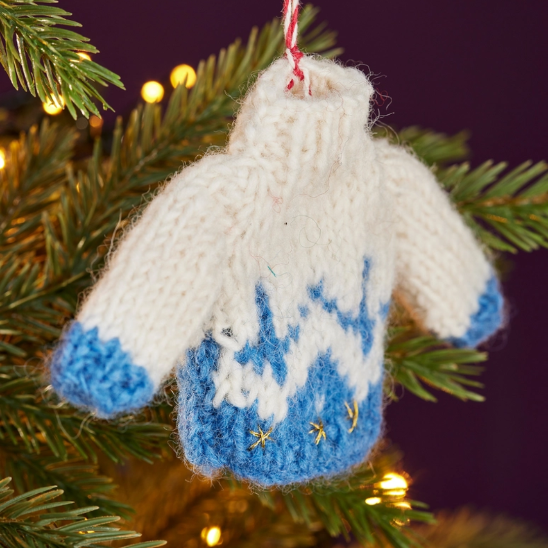 Knitted Blue Winter Woolies | Set of Three