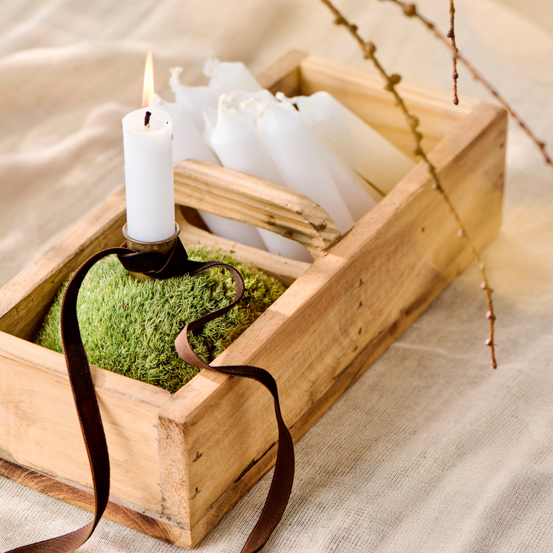 Rustic Wooden Storage Box with Handle