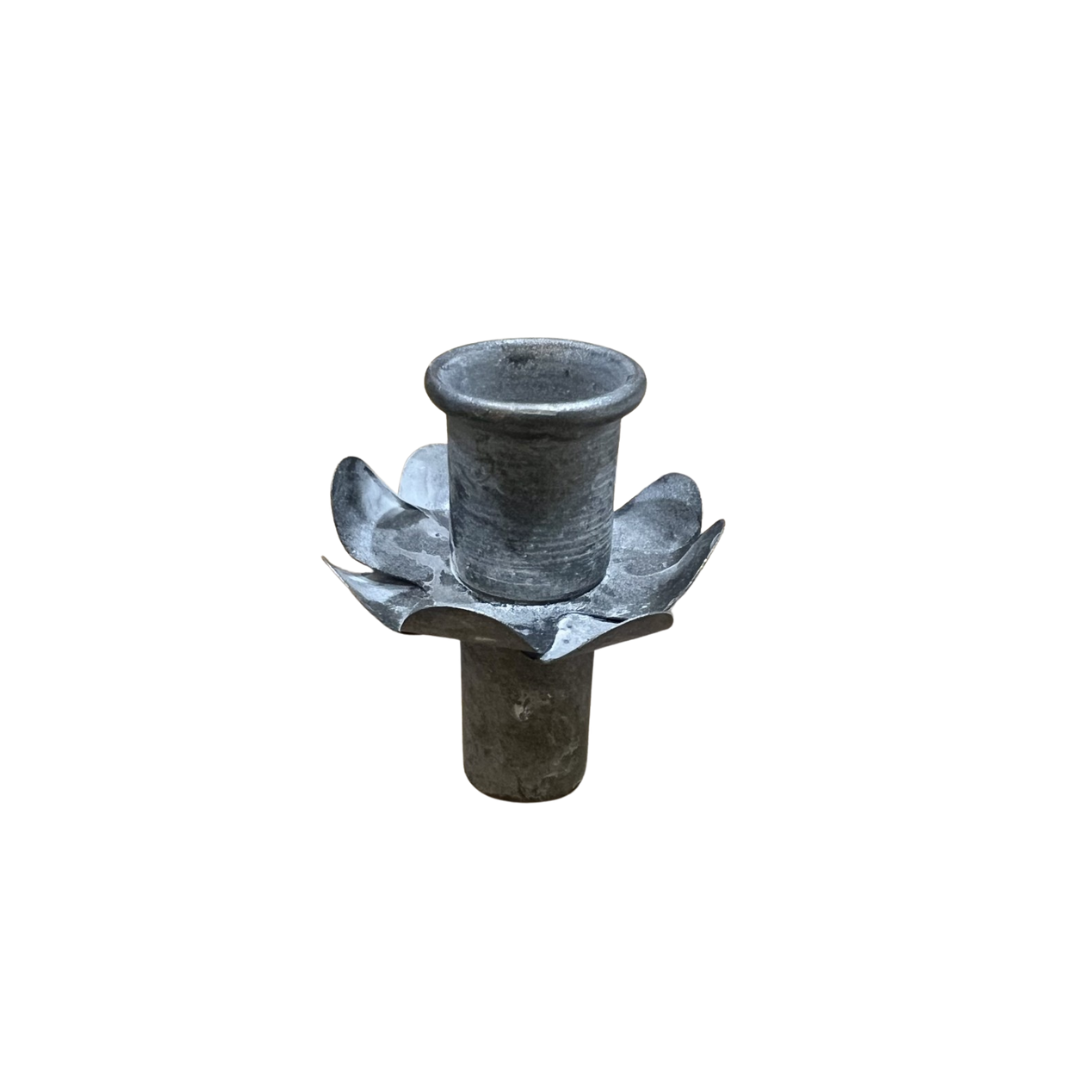 Bottle Top Candle Holder | Zinc Flower