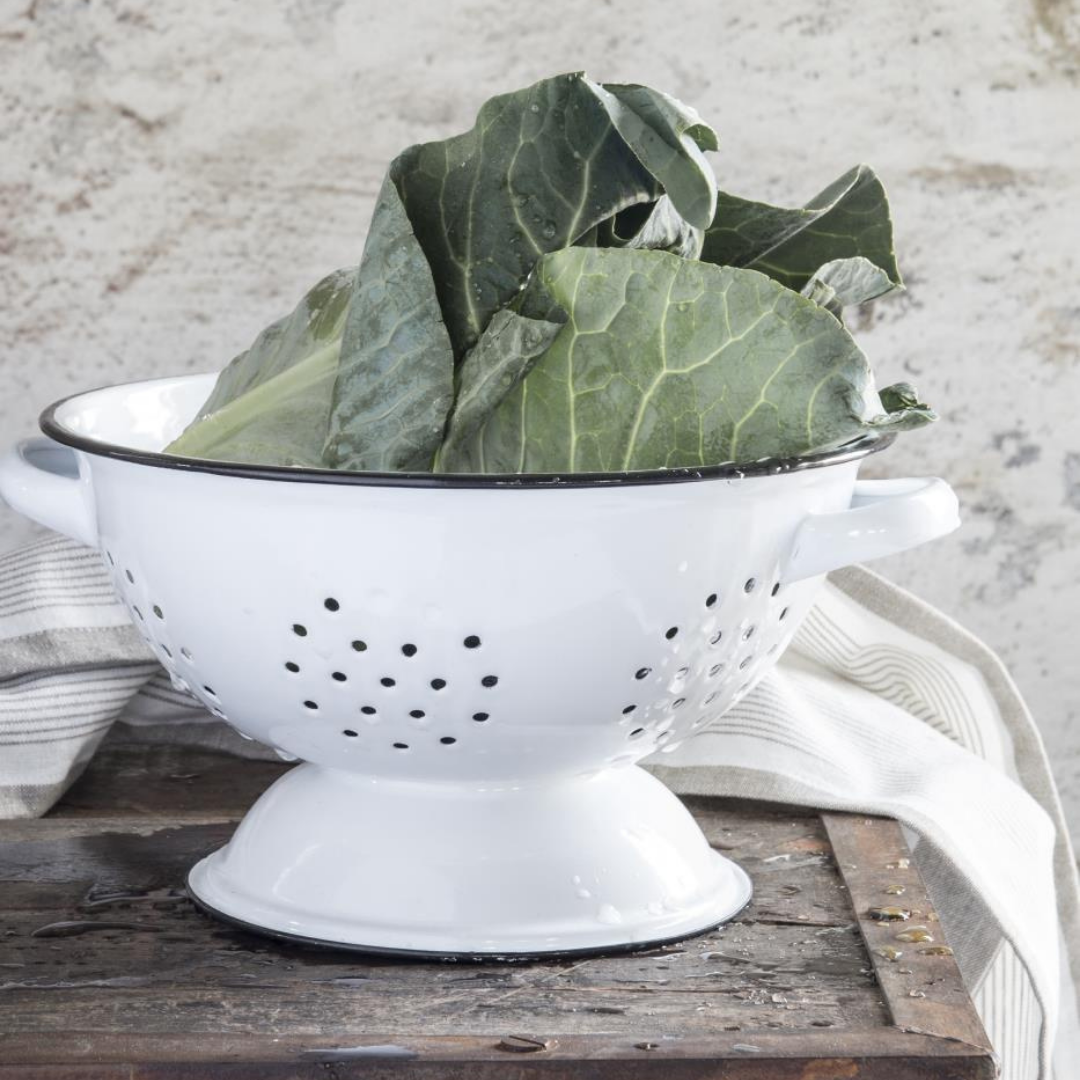 White Enamel Colander