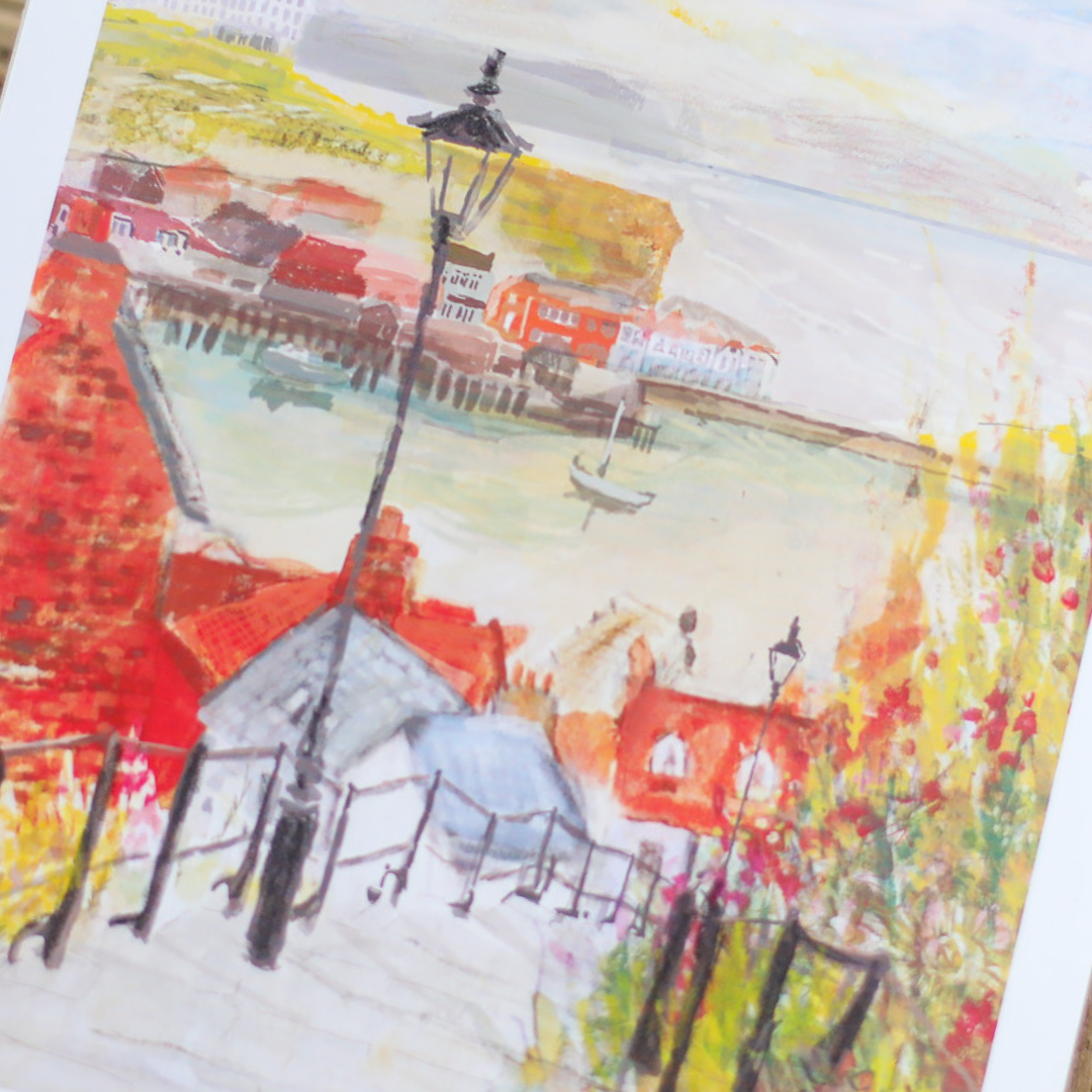 Whitby's 199 Steps Art Print | By Jenny Hall