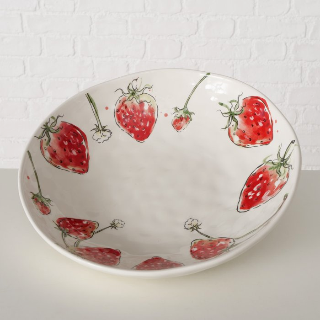 Ceramic Strawberry Serving Bowl