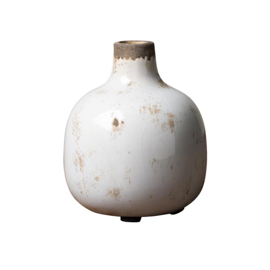 White Ceramic Small Vase