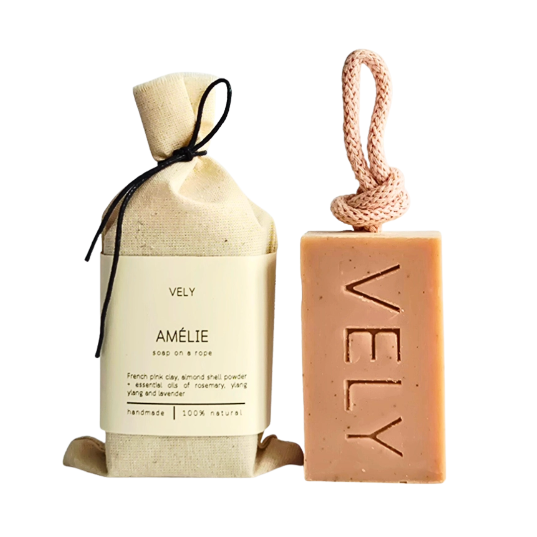 Natural Handmade Soap On A Rope | "Amélie"